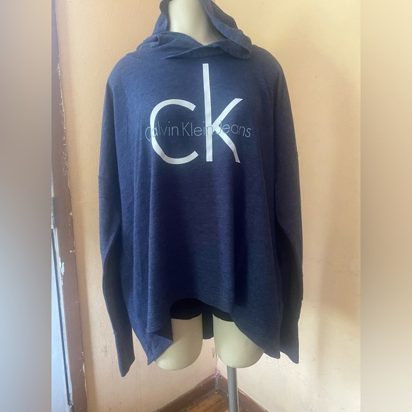 Calvin Klein Blue Long Sleeve Boxy Sweatshirt - Picture 10 of 11
